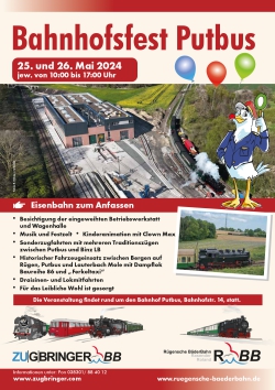 Plakat Bahnhofsfest Putbus 2024